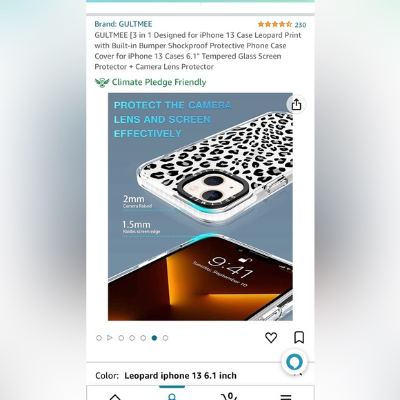 NWT Leopard iPhone 13 case - Picture 5 of 6